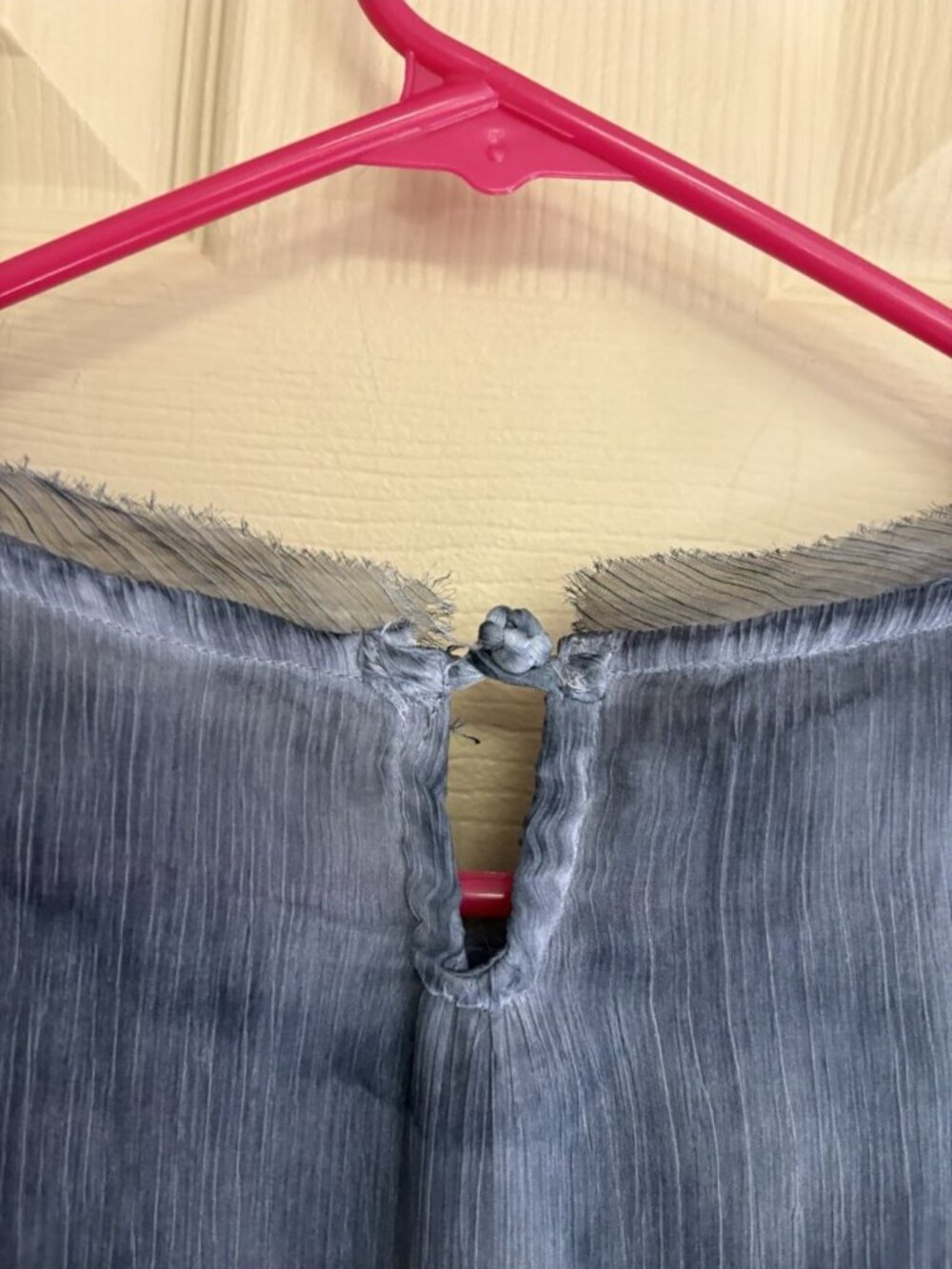 Fincati blue maxi dress size M denim look Flowing Sleeveless 36" Bust - Picture 4 of 7